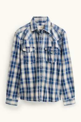 Cămașă din denim - regular fit - în carouri
