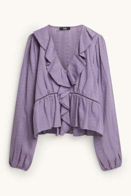 Blouse met V-hals