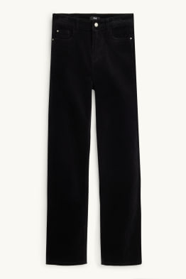 Corduroy broek - high waist - straight fit- LYCRA ®