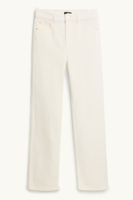 Pantaloni di velluto a coste - vita alta - straight fit - LYCRA ®