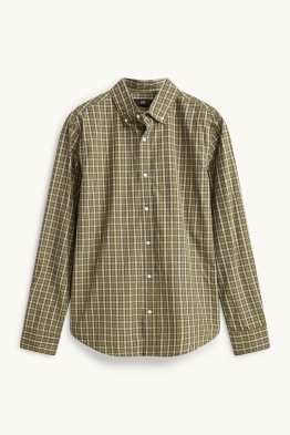 Camicia - regular fit - button down - a quadretti