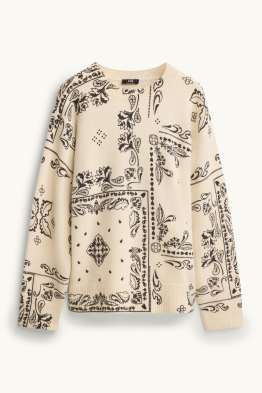 Pulover din tricot fin - cu model