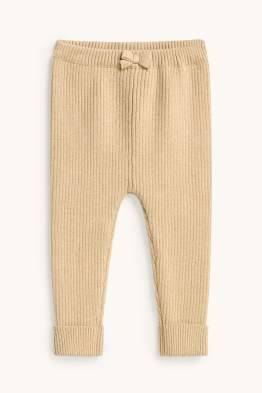 Leggings en maille pour bébé - finition côtelée