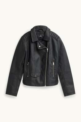 Giacca stile motociclista - similpelle