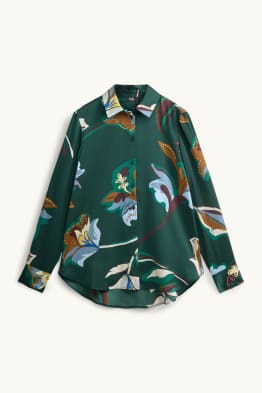 Satijnen blouse - regular fit - gebloemd