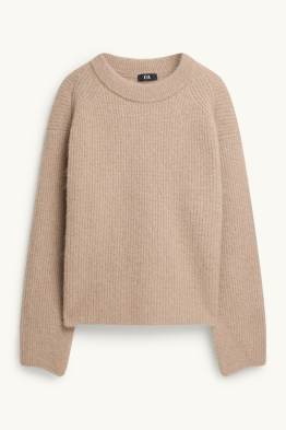 Strickpullover - gerippt