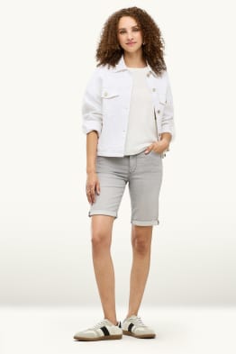 Bermudes texanes - mid waist - jog denim