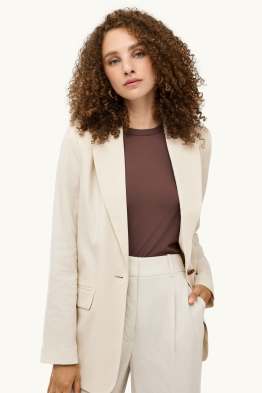 Business-Blazer mit Leinen-Anteil - Regular Fit