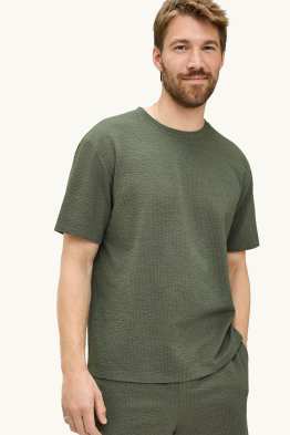 T-shirt - regular fit - met structuur