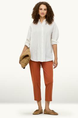 Pantaloni de stofă - talie medie - tapered fit