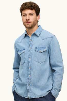 Chemise en jean - regular fit - col kent