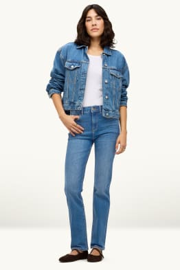 Straight jean - mid waist - jean galbant - LYCRA®