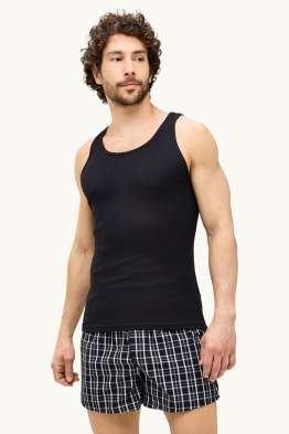 Lot de 3 - maillots de corps - finition finement côtelée