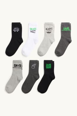 Multipack 7er - Skate - Socken mit Motiv