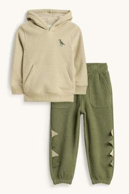 Dinosaure - conjunt - dessuadora amb caputxa de ris i pantalons de xandall de ris - 2 peces
