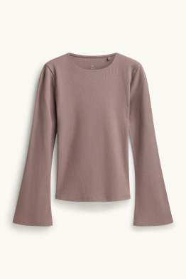 Longsleeve - slim fit - geribd