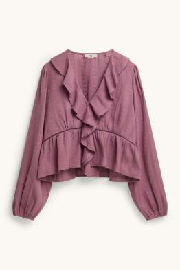 Blouse met V-hals