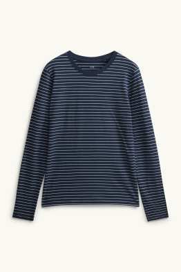 Haut à manches longues - slim fit - à rayures
