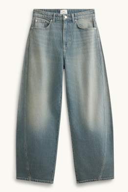 Barrel jeans - mid-rise waist
