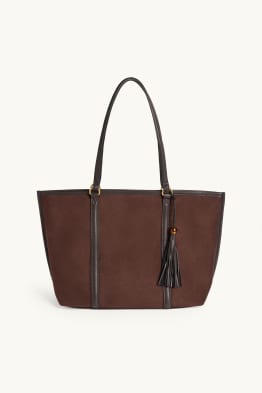 Shopper grande - similpelle scamosciata