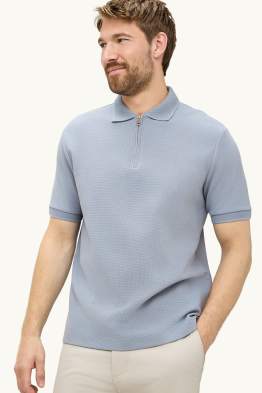 Polo - regular fit - tessuto tramato