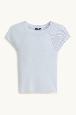 Knitted jumper - short sleeve