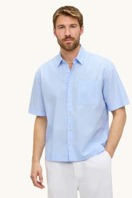Shirt - loose fit - kent collar - striped