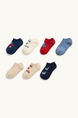 Multipack 7er - Nashorn und Auto - Sneakersocken