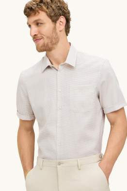Shirt - regular fit - kent collar - easy-iron - patterned