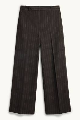 Business-Hose - High Waist - Wide Leg - Nadelstreifen
