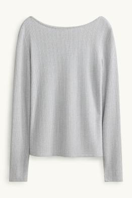 Langarmshirt - Regular Fit - gerippt