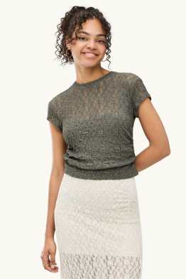 T-Shirt - Slim Fit - Mesh