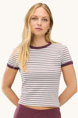 T-Shirt - Slim Fit - gestreift