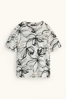 T-Shirt - Regular Fit - geblümt