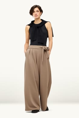 Pantalon - high waist - wide leg
