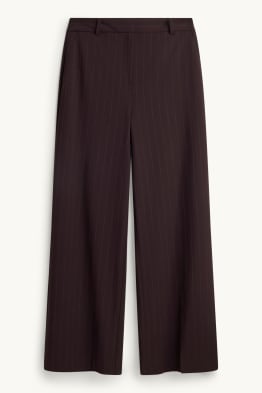 Business-Hose - High Waist - Wide Leg - gestreift
