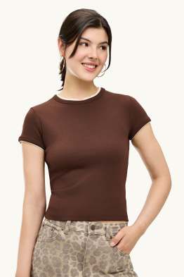 T-shirt - slim fit - 2-in-1 look