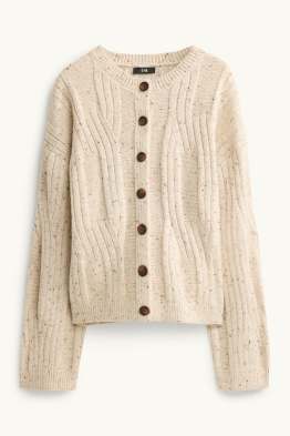 Cardigan - cable knit pattern