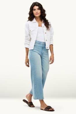 Crop wide leg jean - mid waist