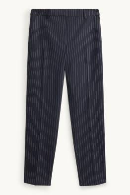Plátěné kalhoty - mid waist - tapered fit - pruhované