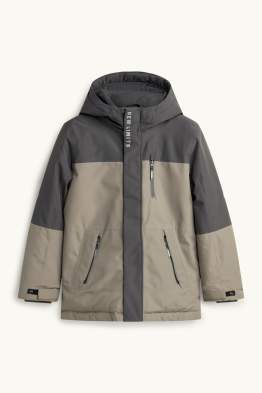 Regenjacke mit Kapuze - gefüttert - wasserdicht
