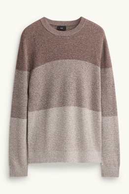 Pullover - gestreift - strukturiert