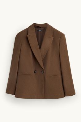 Blazer lung din catifea reiată - regular fit