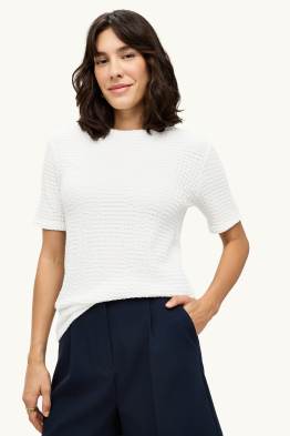 T-shirt - regular fit - tessuto tramato