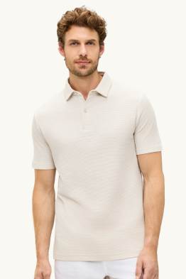 Poloshirt - regular fit - met structuur