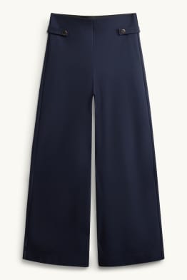 Jersey-Hose - High Waist - Wide Leg
