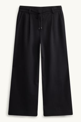Pantaloni di jersey dal taglio corto - vita alta - gamba ampia