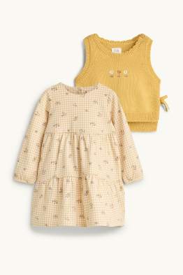 Petites fleurs - tenue bébé - 2 pièces