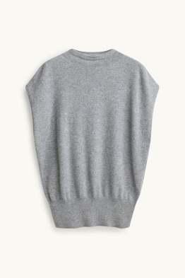 Pull sans manches en cachemire