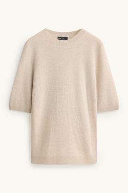 Pull en maille en cachemire - manches courtes